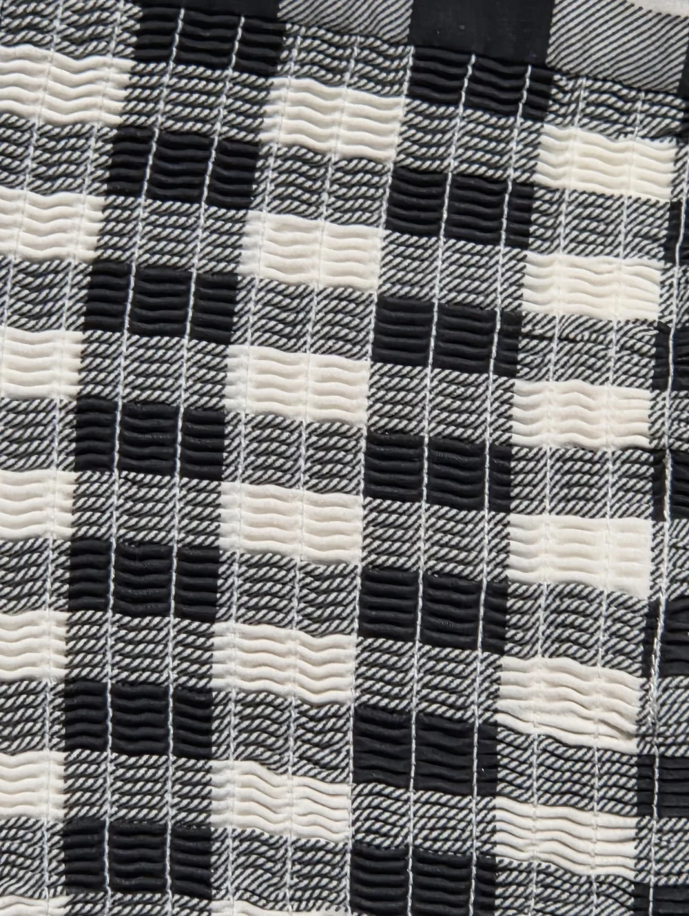 Retro Chic Black and White Gingham Smocked Sundress - Picture 12 of 12